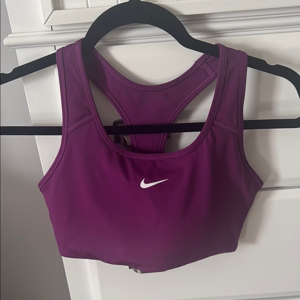Nike Purple Sports Bra Moisture-Wicking Racerback